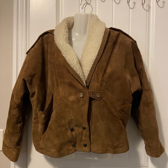 Smart Set Leather Suede Coat Size M - Picture 2 of 13
